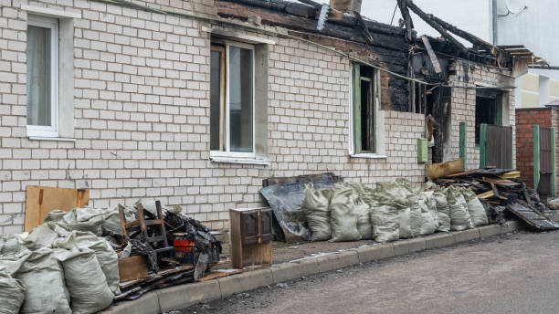 Professional Fire Damage Removal technician working in Cologne, NJ